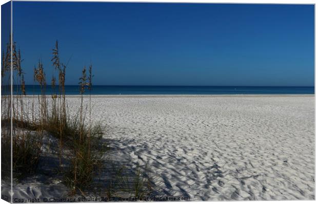 A Peaceful Day At A Marvelous Gulf Shore Beach  Canvas Print by Christiane Schulze