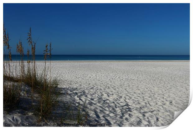 A Peaceful Day At A Marvelous Gulf Shore Beach  Print by Christiane Schulze