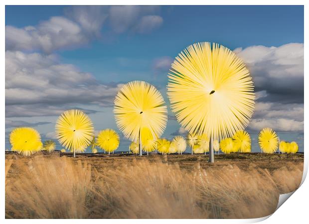 Artificial Dandelions Print by Gareth Burge Photography