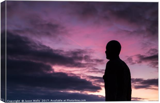Silhouette of an Iron Man Canvas Print by Jason Wells