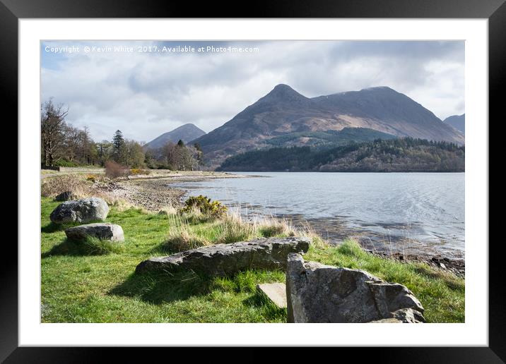 Loch leven Scottish Highlands Framed Mounted Print by Kevin White