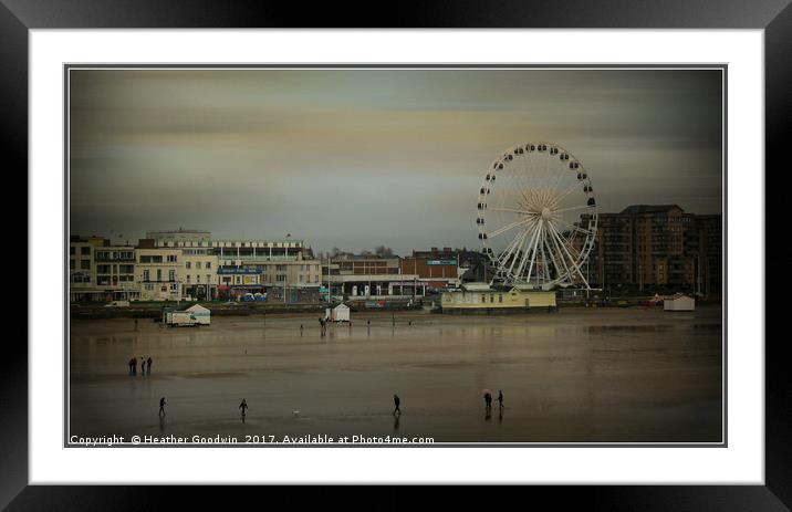 Weston Super Mare Waterfront. Framed Mounted Print by Heather Goodwin