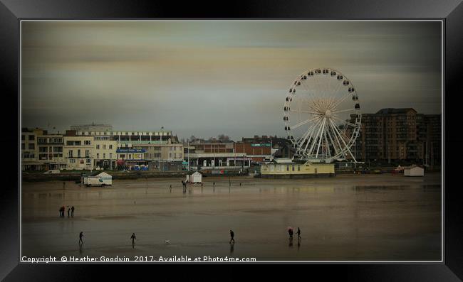 Weston Super Mare Waterfront. Framed Print by Heather Goodwin