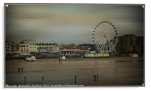 Weston Super Mare Waterfront. Acrylic by Heather Goodwin