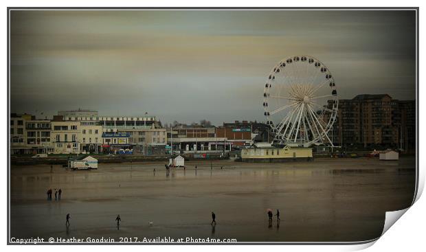 Weston Super Mare Waterfront. Print by Heather Goodwin