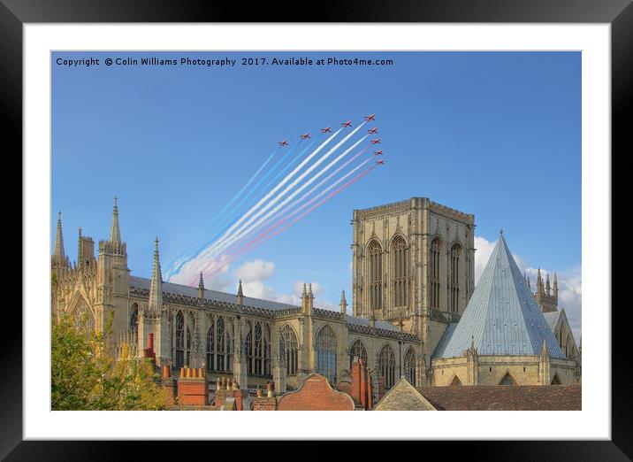 The Red Arrows over York Minster Framed Mounted Print by Colin Williams Photography