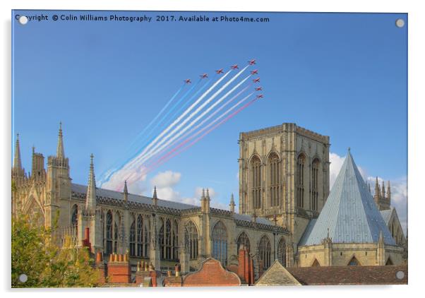 The Red Arrows over York Minster Acrylic by Colin Williams Photography