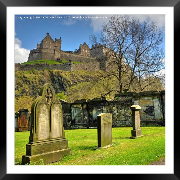 Edinburgh Castle, Scotland. Framed Mounted Print by ALBA PHOTOGRAPHY