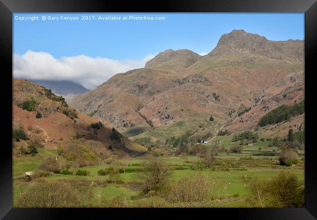 The Langdale Pikes Framed Print by Gary Kenyon