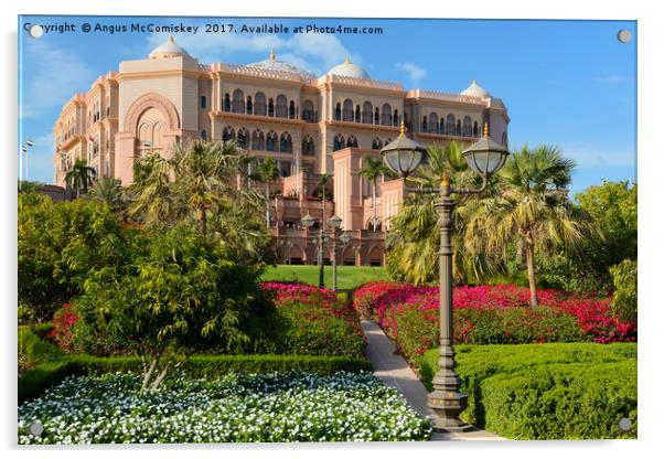 Emirates Palace Hotel Abu Dhabi Acrylic by Angus McComiskey
