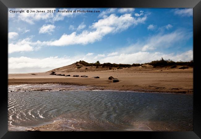 The Sand Dunes at Alnmouth Framed Print by Jim Jones