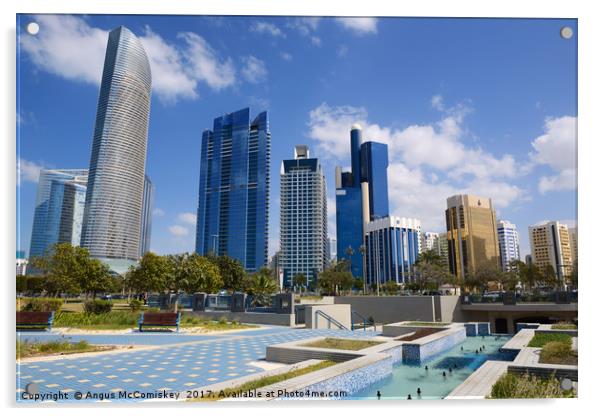 Abu Dhabi skyline Acrylic by Angus McComiskey