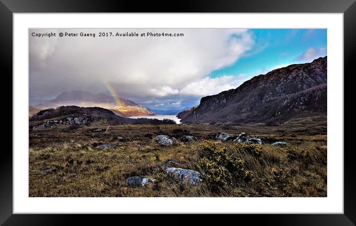 Chasing the Rainbow Framed Mounted Print by Peter Gaeng