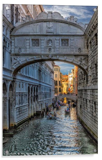 The Bridge of Sighs in Venice Acrylic by Jon Jones