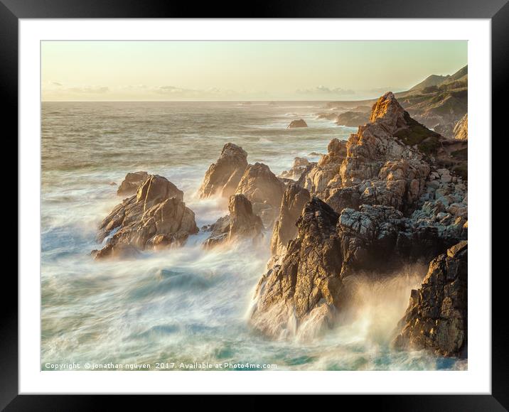 Evening At The Coast Framed Mounted Print by jonathan nguyen