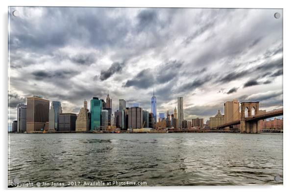 New York Skyline Acrylic by Jon Jones