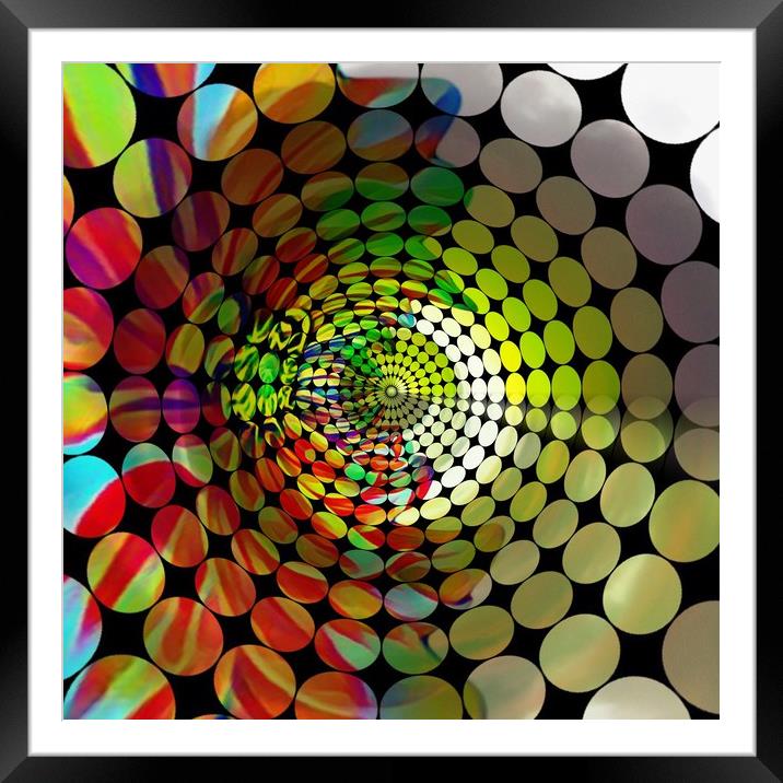 Psychedelic Journey into Colours  Framed Mounted Print by Beryl Curran