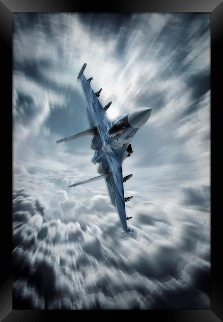 Sukhoi SU35 Framed Print by J Biggadike