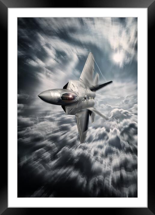 F-22 Raptor Framed Mounted Print by J Biggadike