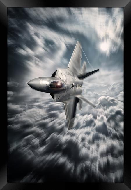 F-22 Raptor Framed Print by J Biggadike