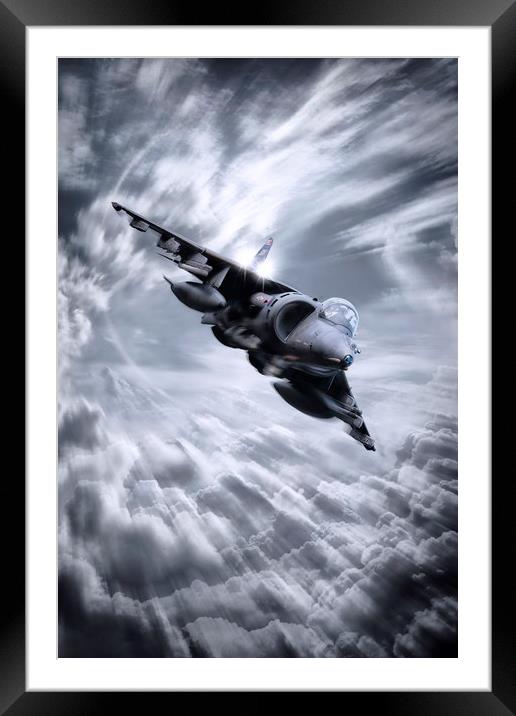 Harrier GR7 Framed Mounted Print by J Biggadike