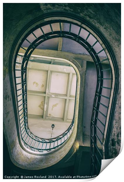 Porto Staircase Print by James Rowland