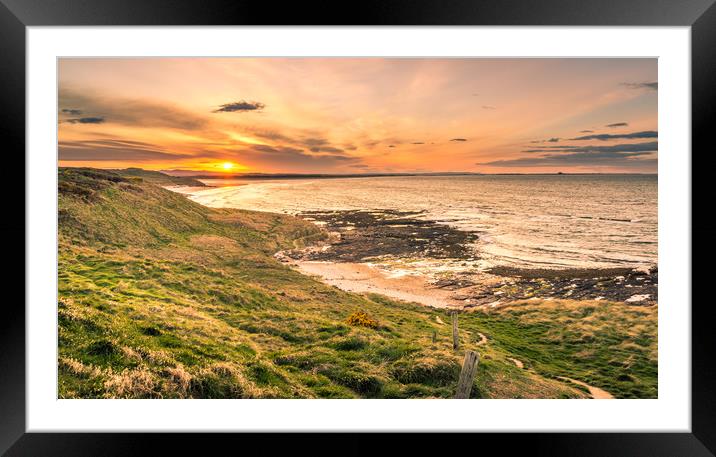 Sundown in Northumberland Framed Mounted Print by Naylor's Photography