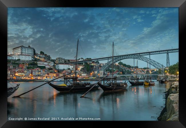 Porto at Dusk Framed Print by James Rowland