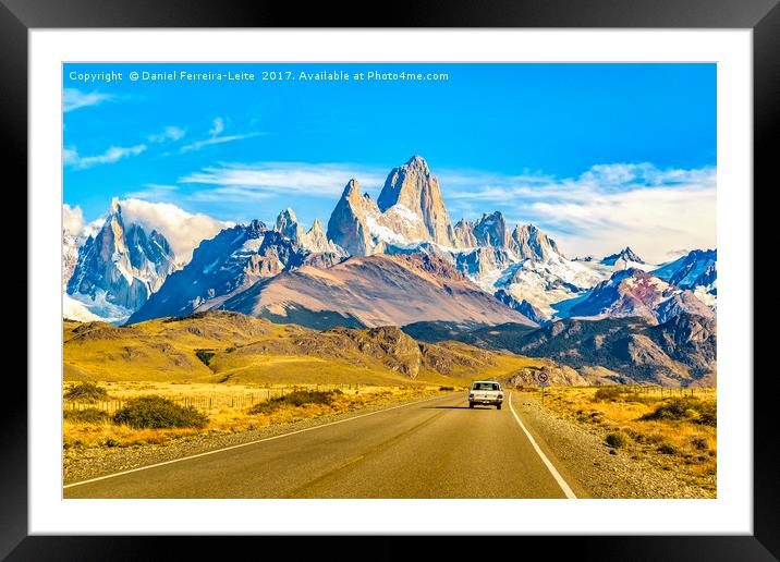 Snowy Andes Mountains, El Chalten, Argentina Framed Mounted Print by Daniel Ferreira-Leite
