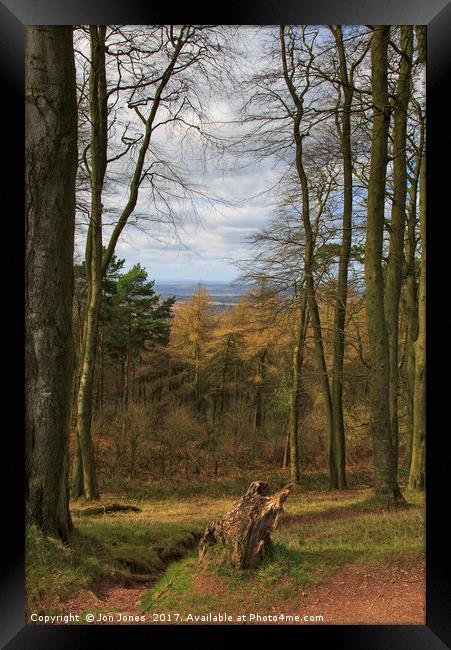 View from the Clent Hills Framed Print by Jon Jones