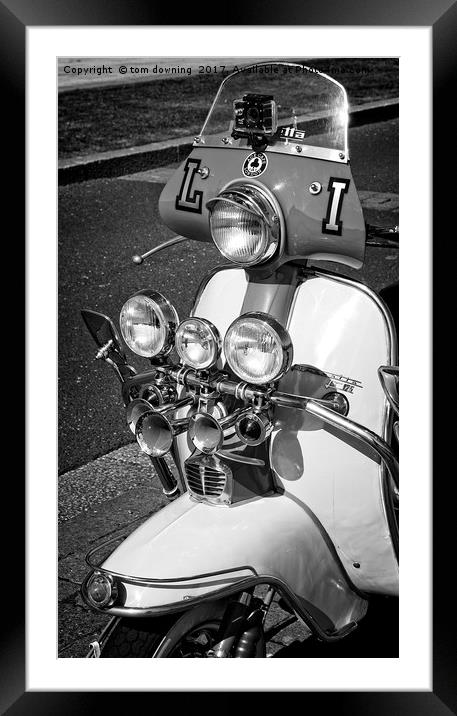 Classic Lambretta Framed Mounted Print by tom downing