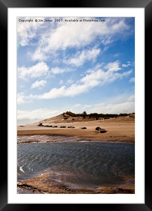 The Sand Dunes at Alnmouth Framed Mounted Print by Jim Jones