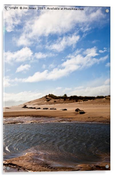 The Sand Dunes at Alnmouth Acrylic by Jim Jones