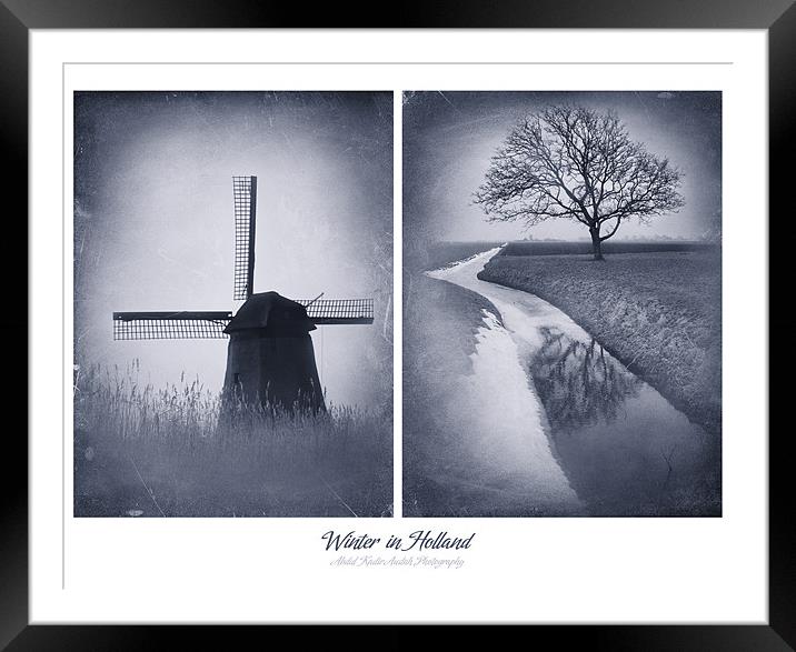 Winter in Holland Framed Mounted Print by Abdul Kadir Audah