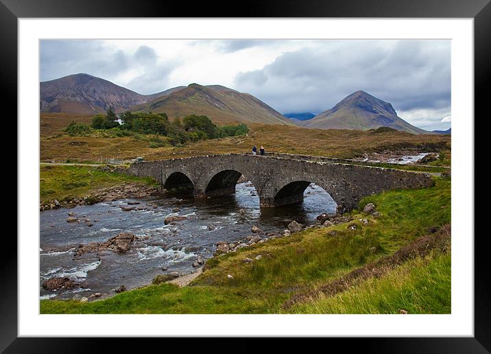 Bridge at Sligachan, Skye Framed Mounted Print by Douglas Kerr