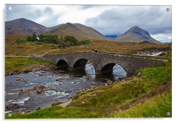 Bridge at Sligachan, Skye Acrylic by Douglas Kerr