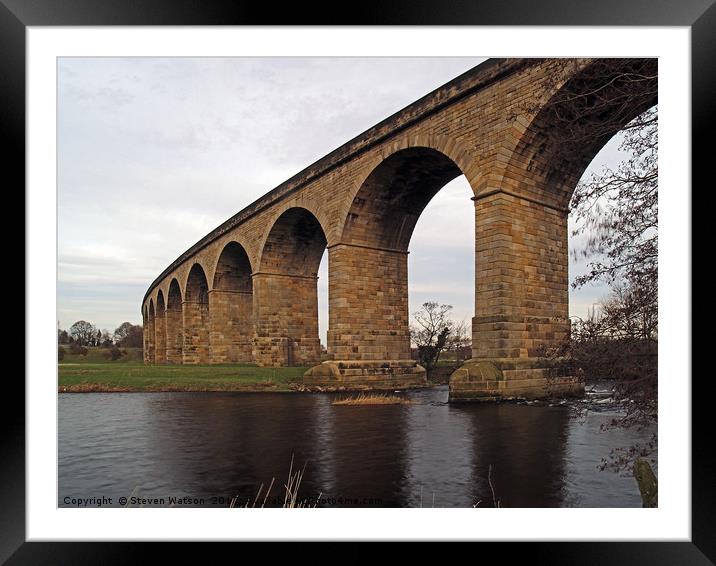 Arthington Viaduct Framed Mounted Print by Steven Watson