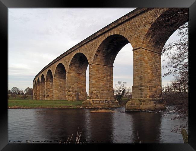 Arthington Viaduct Framed Print by Steven Watson