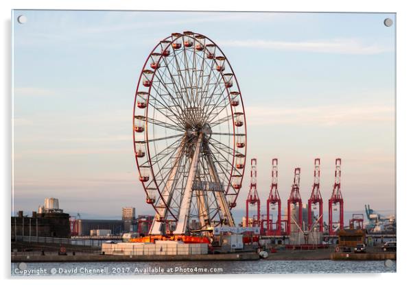 New Brighton Giant Wheel  Acrylic by David Chennell