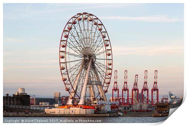 New Brighton Giant Wheel  Print by David Chennell