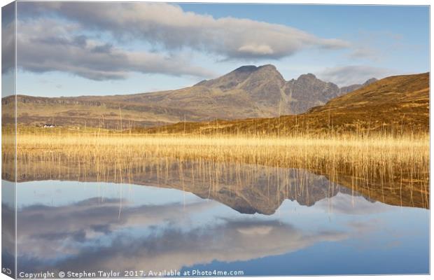 Blaven reflected Canvas Print by Stephen Taylor