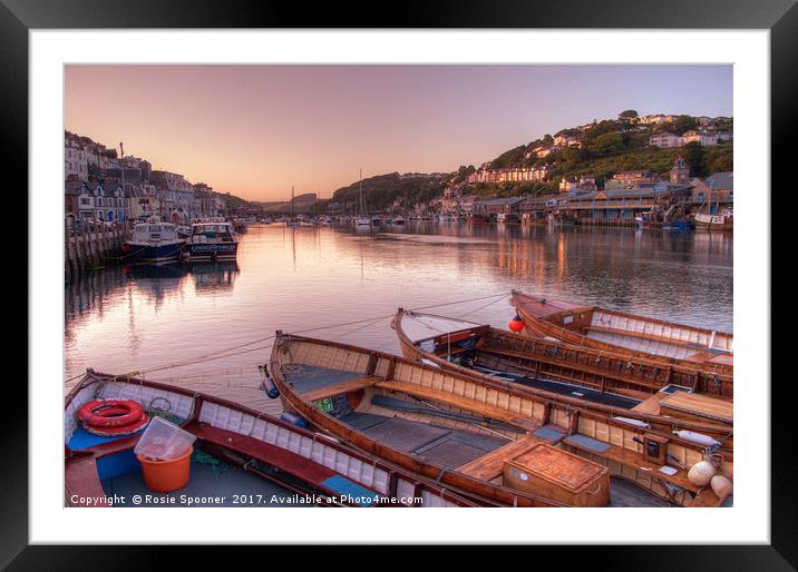 Sunset on The River Looe in South East Cornwall Framed Mounted Print by Rosie Spooner