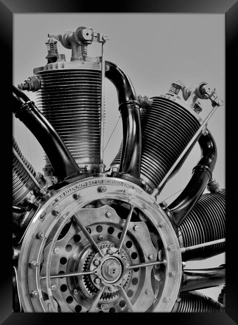 Warplane Rotary Engine Framed Print by Darren Burroughs