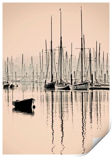 Tall Ships At Rest Print by Darren Burroughs