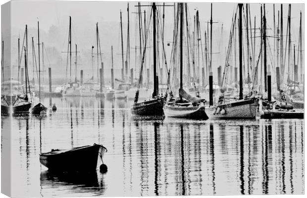 Tall Ships At Rest Canvas Print by Darren Burroughs