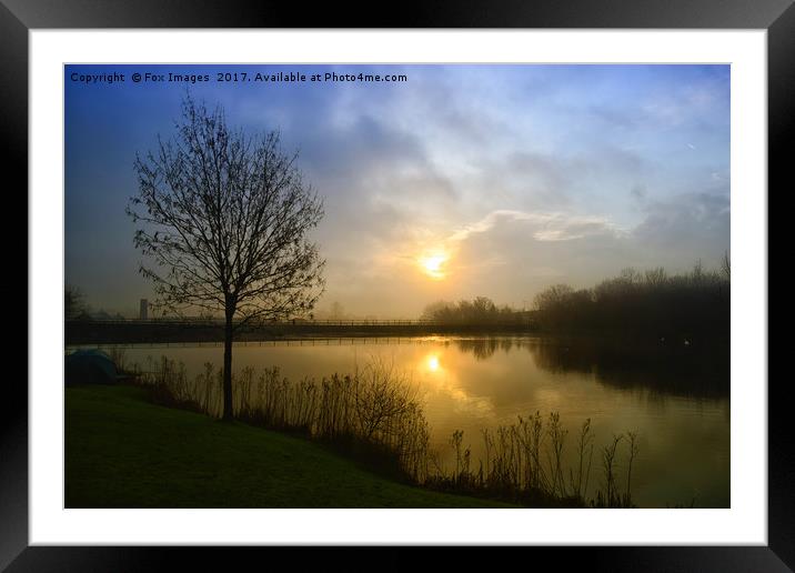 sunrise in birtle Framed Mounted Print by Derrick Fox Lomax