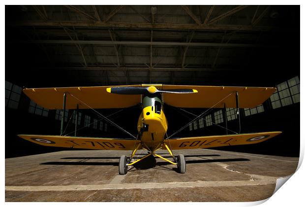 Tiger Moth Ready for Flight Print by Oxon Images