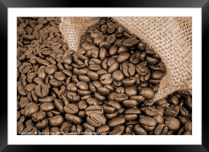 Coffee beans Framed Mounted Print by Igor Krylov