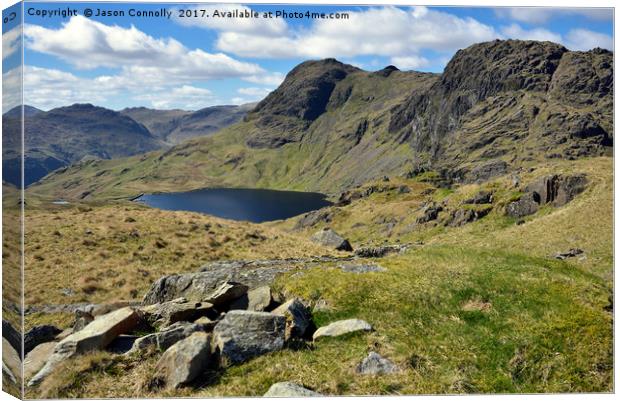 The Langdales Canvas Print by Jason Connolly