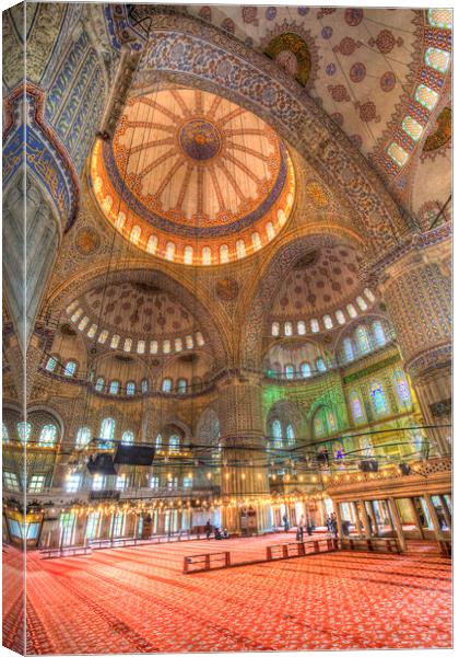 The Blue Mosque Istanbul Turkey Canvas Print by David Pyatt